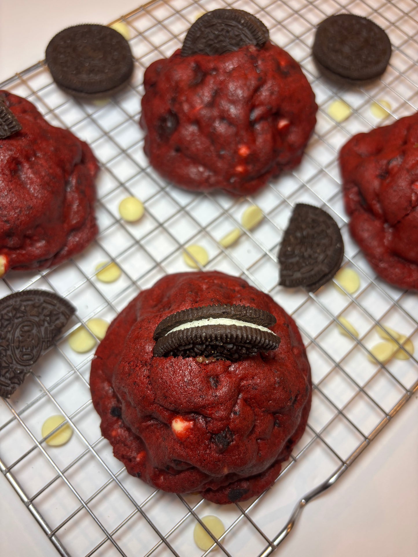 Red Velvet White Hazelnut New York Style Cookie